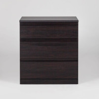 Комод Гуд ЛАКК КАСТОР 3 ящика, 65x39x71 см, черный, дуб венге 2.03.02.060.5