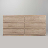 Комод Гуд ЛАКК МАЛЬТА 6 ящиков, 160x48x76 см, бежевый, дуб сонома 2.05.02.060.3