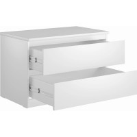 Комод Гуд ЛАКК МАЛЬТА 2 ящика, 80x48x54 см, белый 2.05.02.020.1