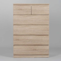 Комод Гуд ЛАКК МАЛЬТА 6 ящиков, 80x48x121 см, бежевый, дуб сонома 2.05.02.100.3