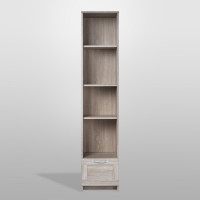 Стеллаж Гуд ЛАКК СИРИУС 1 ящик, 39x34x190 см, бежевый, дуб сонома 2.02.07.130.3