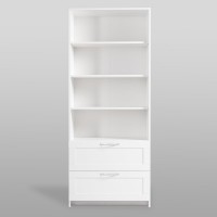 Стеллаж Гуд ЛАКК СИРИУС 2 ящика, 78x34x190 см, белый 2.02.07.110.1