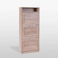 Тумба для обуви Гуд ЛАКК СИРИУС 60x25x142 см, бежевая, дуб сонома 2.02.10.440.3