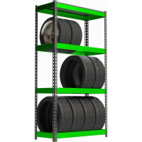 Стеллаж ООО Металекс серия TIRES 2000x1000x600 мм, одна полка SMTI201060
