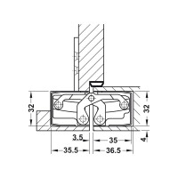 Петля Hafele TECTUS TE 540 3D черная 924.17.237