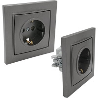 1-местная рамка Nilson THOR Metallic, антрацит 27160091