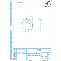 Прокладка HG безасбестовый паронит 3/8 (9x14x2 мм), 20 шт 4961889