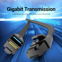 Прямой патч-корд VENTION UTP cat.6, RJ45 - 2м. плоский Черный IBJBH