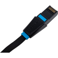 Прямой патч-корд VENTION UTP cat.6, RJ45 - 8м. плоский Черный IBJBK