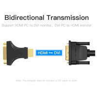 Адаптер-переходник VENTION DVI 24+5 F/ HDMI 19M двунаправленный AIKB0