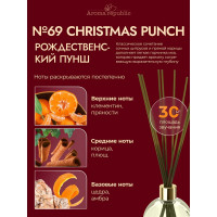Ароматический диффузор в стеклянном флаконе Aroma republic №69 Christmas punch, 70 мл 93831