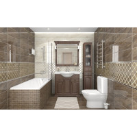 Керамическая настенная плитка LAPARET Royal бежевый, 20x60 см, 1.2 кв. м, 10 плиток в упаковке х9999217265