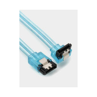 Кабель VENTION SATA 3 M/SATA 3 M угол 90 с защелками, голубой - 0.5 м KDDSD