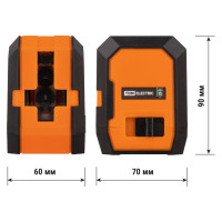 Лазерный уровень TDM ELECTRIC лу-1(к) гранит, 15 м, ± 1 мм/5 м, два луча, 635 нм, резьба 1/4 SQ1018-0302