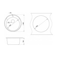Кухонная мойка GRANULA Standart ST-4802 графит 4802, ГРАФИТ