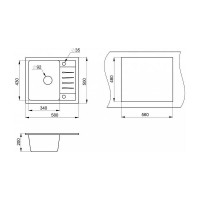 Кухонная мойка GRANULA Standart ST-5803 графит 5803, ГРАФИТ