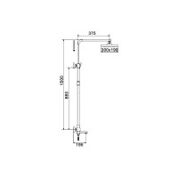 Душевая система ROSE черный R1036H