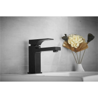 Смеситель для раковины ROSE черный R1001H-1