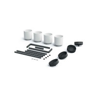 Металлическая подставка с 4-мя кашпо Prosperplast IKD4L422U BLOOMIE STAND высота 81.5 см, 125х55 см, 4 л, белая/черная 067765