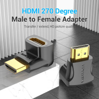 Адаптер-переходник VENTION HDMI v2.0 19M/19F угол 270 AINB0