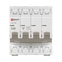 Автоматический выключатель EKF 4P 20А (C) 6кА ВА 47-63N PROxima M636420C