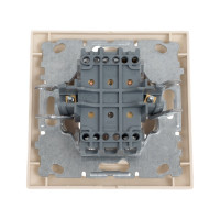 Выключатель Рим КРЕМОВЫЙ двухклавишный Metronex Electric FVK010122MLK