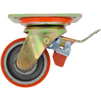 Колесо с поворотной платформой и тормозом EMES ED01VBP100X35F