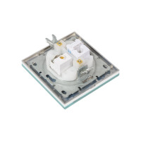 Розетка Metronex Electric Exclusive Blue для сетевого кабеля LAN + TV FRZTV010002BLU