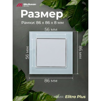 Одинарная рамка из стекла Mutlusan Electric, бирюзовая 2170 811 1101
