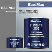 Грунт-эмаль полиуретановая HardMax двухкомпонентная ГРАНТ 2К/GRANT 2 K RAL 7036 Платиново-серый (комплект 2,19 кг) 4690417100569