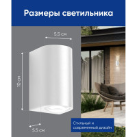 Уличный светодиодный светильник FERON DH053, 2x5W, 800Lm, 4000K, белый 48478