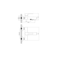 Смеситель для ванны MIXLINE 35k черный ML23-01 550748