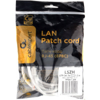 Патч-корд Cablexpert LSZH медный UTP кат.5e, 1.5м, литой, многожильный (серый), PP30-1.5M