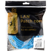 Патч-корд Cablexpert LSZH медный UTP кат.5e, 5м, литой, многожильный (синий), PP30-5M/B