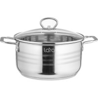 Набор посуды Lara Standart 1.5 л, 2.7 л, 5.2 л капсулированное индукционное дно, крышки LR02-80
