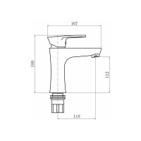 Смеситель для раковины FASHUN из пластика, однорычажный, с литым изливом, чёрный PL1005-7