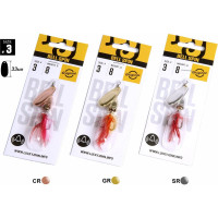 Вращающаяся блесна Lucky John BELL SPIN 03 08.5г, C/G/S, 3шт LJBS03-002SET