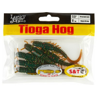 Съедобные искусственные виброхвосты Lucky John LJ Pro Series TIOGA HOG 3.5in 08.90 /085, 6шт 140195-085