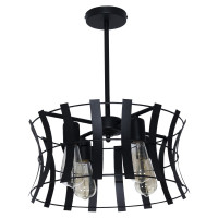 Потолочный светильник ЭЛЕТЕХ Викинг 141 черн.муар НПБ 01-4x60-128 Е27 ИМ 1005405098