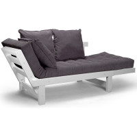 Кушетка Arsko Свен белая эмаль/Velvet Lux43 80425713