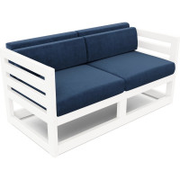 Диван Arsko Магнус М белая эмаль/Atlanta Denim 80542979