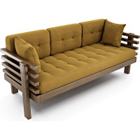 Диван Arsko Стоун-Б орех/Ultra Mustard 80424098