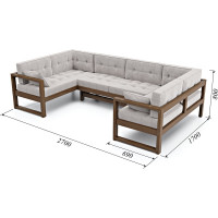 Диван Arsko Астер П-образный орех/Kiton 05 80358819