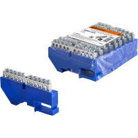 Шина нулевая "N" с изолятором на DIN-рейку 6х9мм стойка бол. 10 групп TDM ELECTRIC, никелированная SQ0801-0328