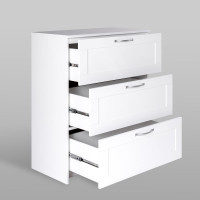 Комод Гуд ЛАКК СИРИУС 3 ящика, 78x41x94 см, белый 2.02.02.050.1