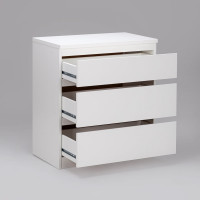 Комод Гуд ЛАКК КАСТОР 3 ящика, 65x39x71 см, белый 2.03.02.060.1