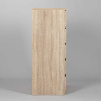 Комод Гуд ЛАКК МАЛЬТА 5 ящиков, 80x48x121 см, бежевый, дуб сонома 2.05.02.090.3
