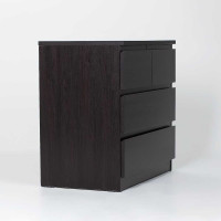 Комод Гуд ЛАКК МАЛЬТА 4 ящика, 80x48x76 см, черный, дуб венге 2.05.02.050.5