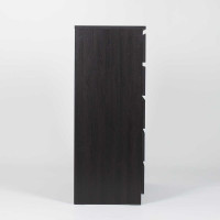 Комод Гуд ЛАКК МАЛЬТА 6 ящиков, 80x48x121 см, черный, дуб венге 2.05.02.100.5