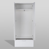 Шкаф Гуд ЛАКК СИРИУС 2 двери и 1 ящик, 78x41x190 см, белый 2.02.01.240.1